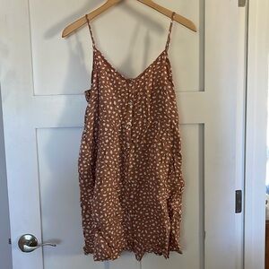 Aerie brown and cream mini dress Large